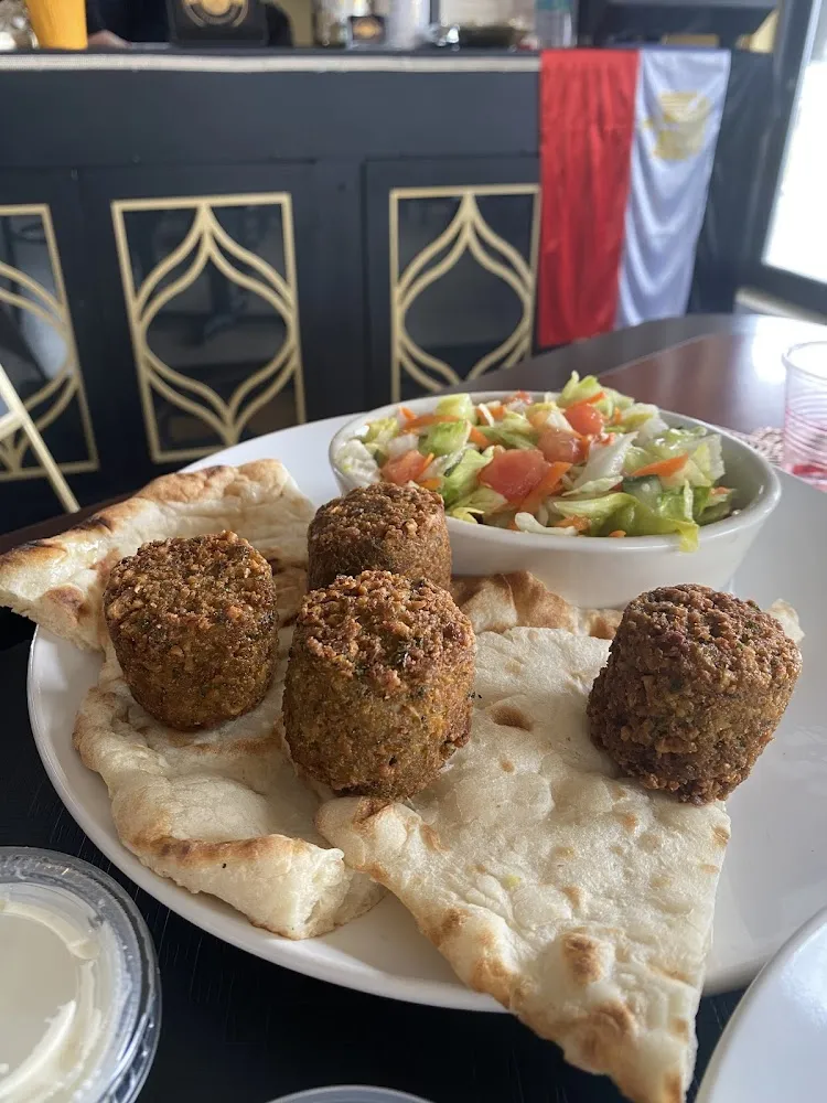 Falafel Pita Bread and Salad